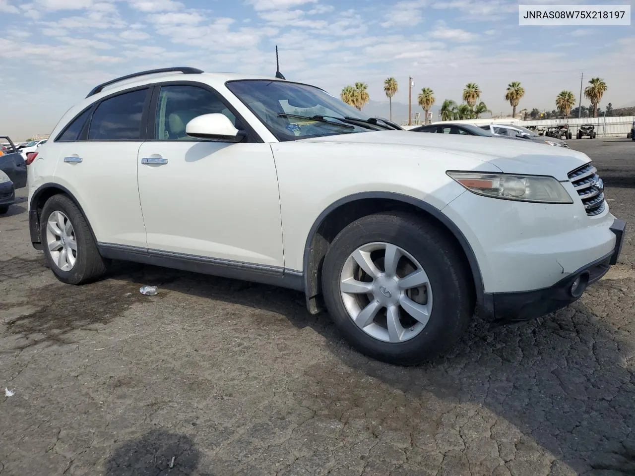 2005 Infiniti Fx35 VIN: JNRAS08W75X218197 Lot: 70484194