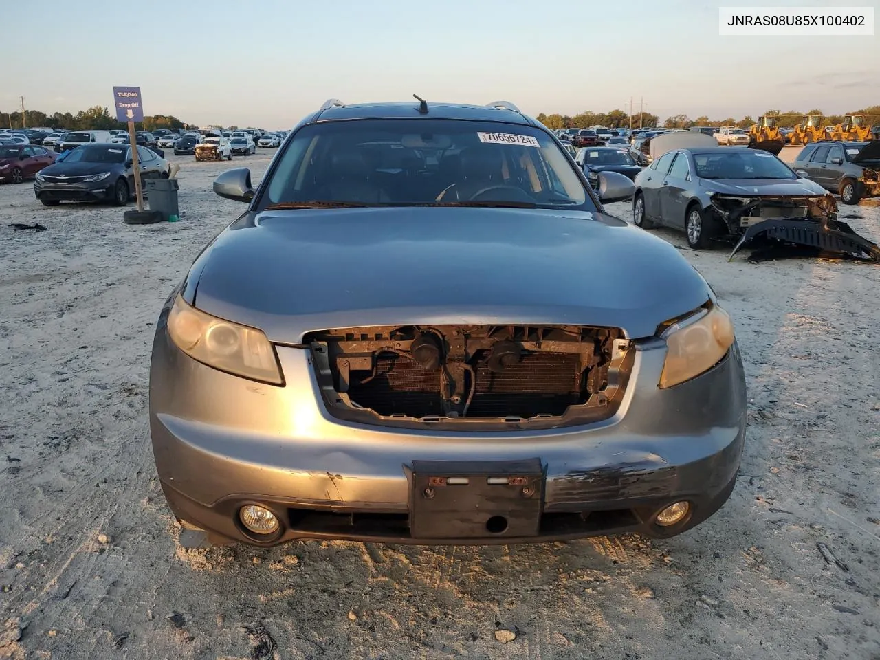 2005 Infiniti Fx35 VIN: JNRAS08U85X100402 Lot: 70656724