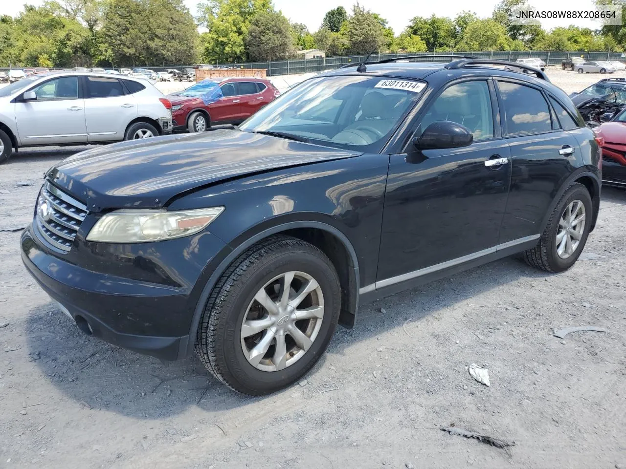 2008 Infiniti Fx35 VIN: JNRAS08W88X208654 Lot: 63011314