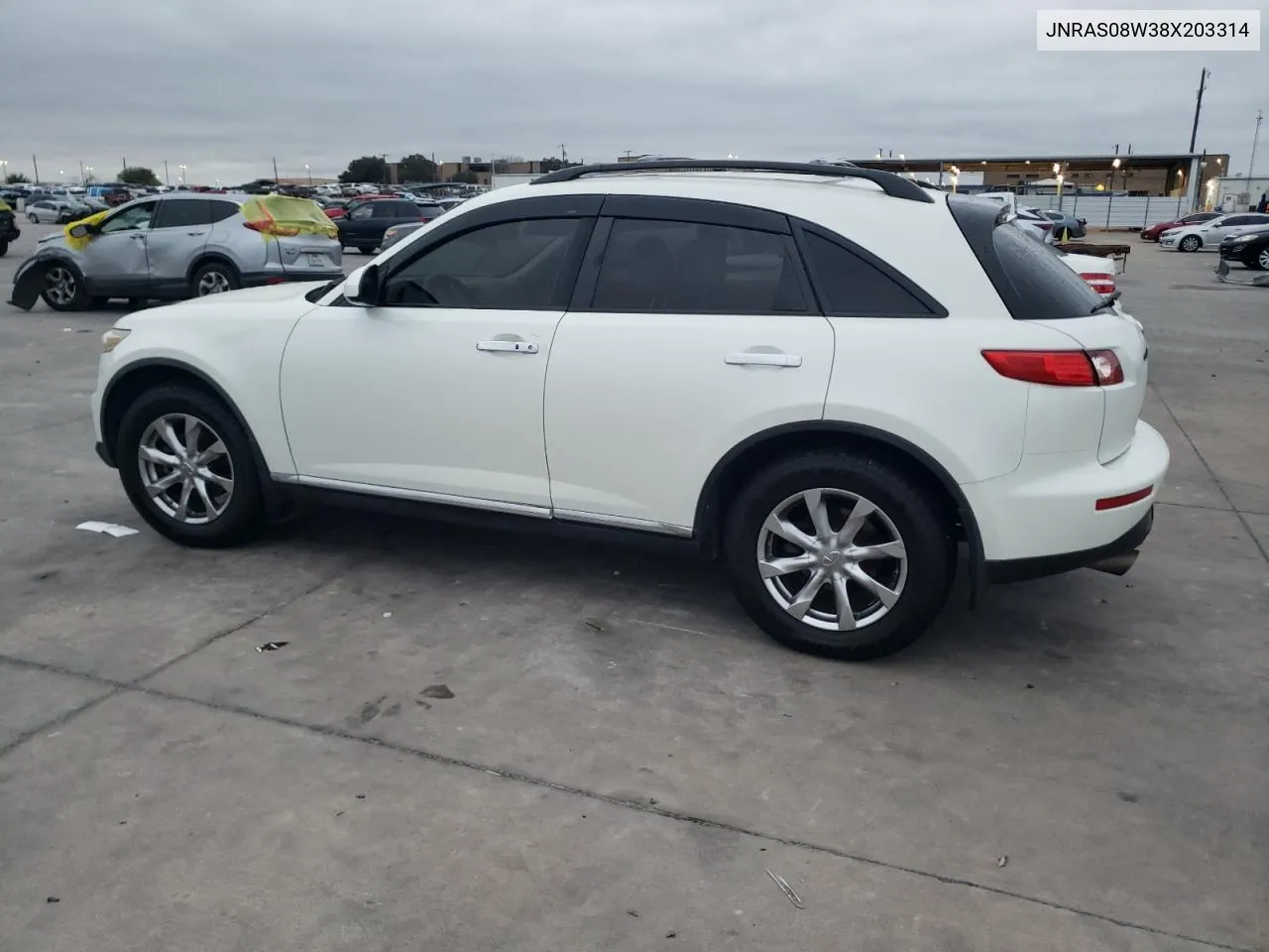 2008 Infiniti Fx35 VIN: JNRAS08W38X203314 Lot: 71205514