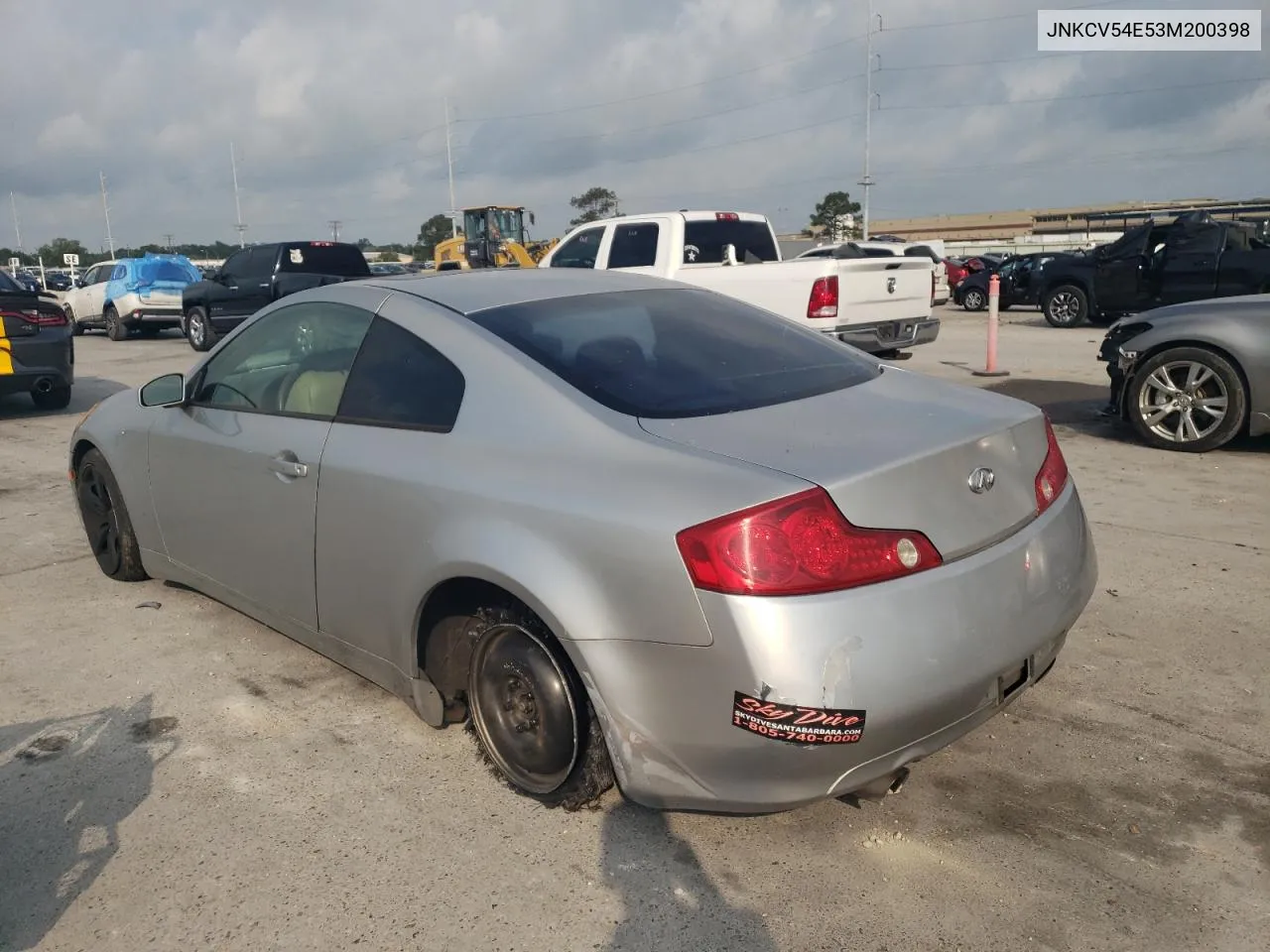 2003 Infiniti G35 VIN: JNKCV54E53M200398 Lot: 53337494