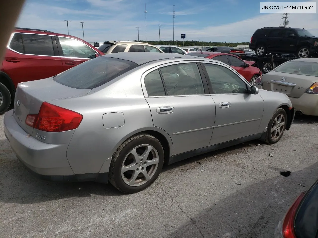 2004 Infiniti G35 VIN: JNKCV51F44M716962 Lot: 69282164