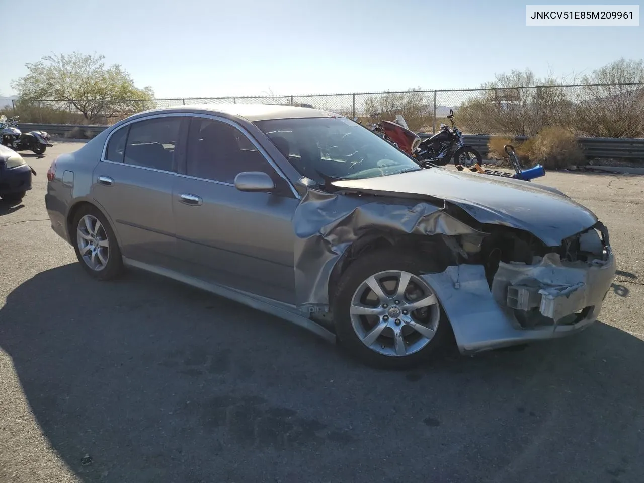 2005 Infiniti G35 VIN: JNKCV51E85M209961 Lot: 71630704