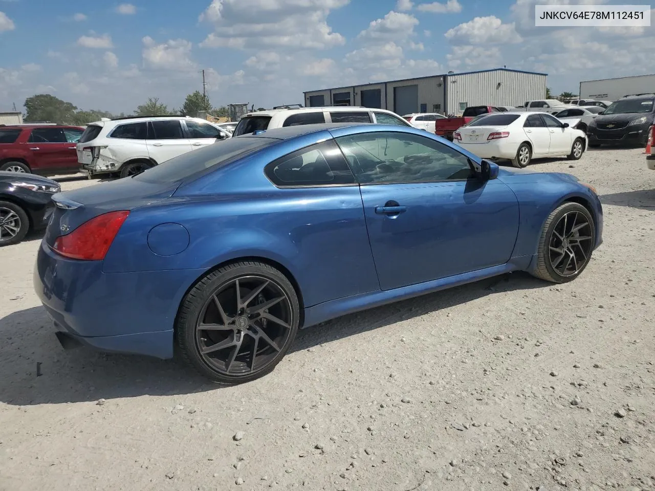 JNKCV64E78M112451 2008 Infiniti G37 Base