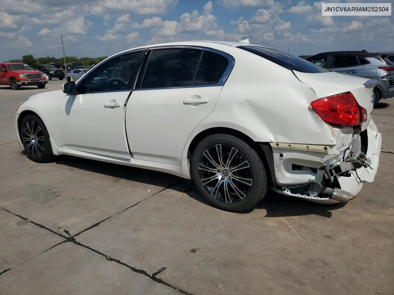 2010 Infiniti G37 VIN: JN1CV6AR9AM252504 Lot: 72071974