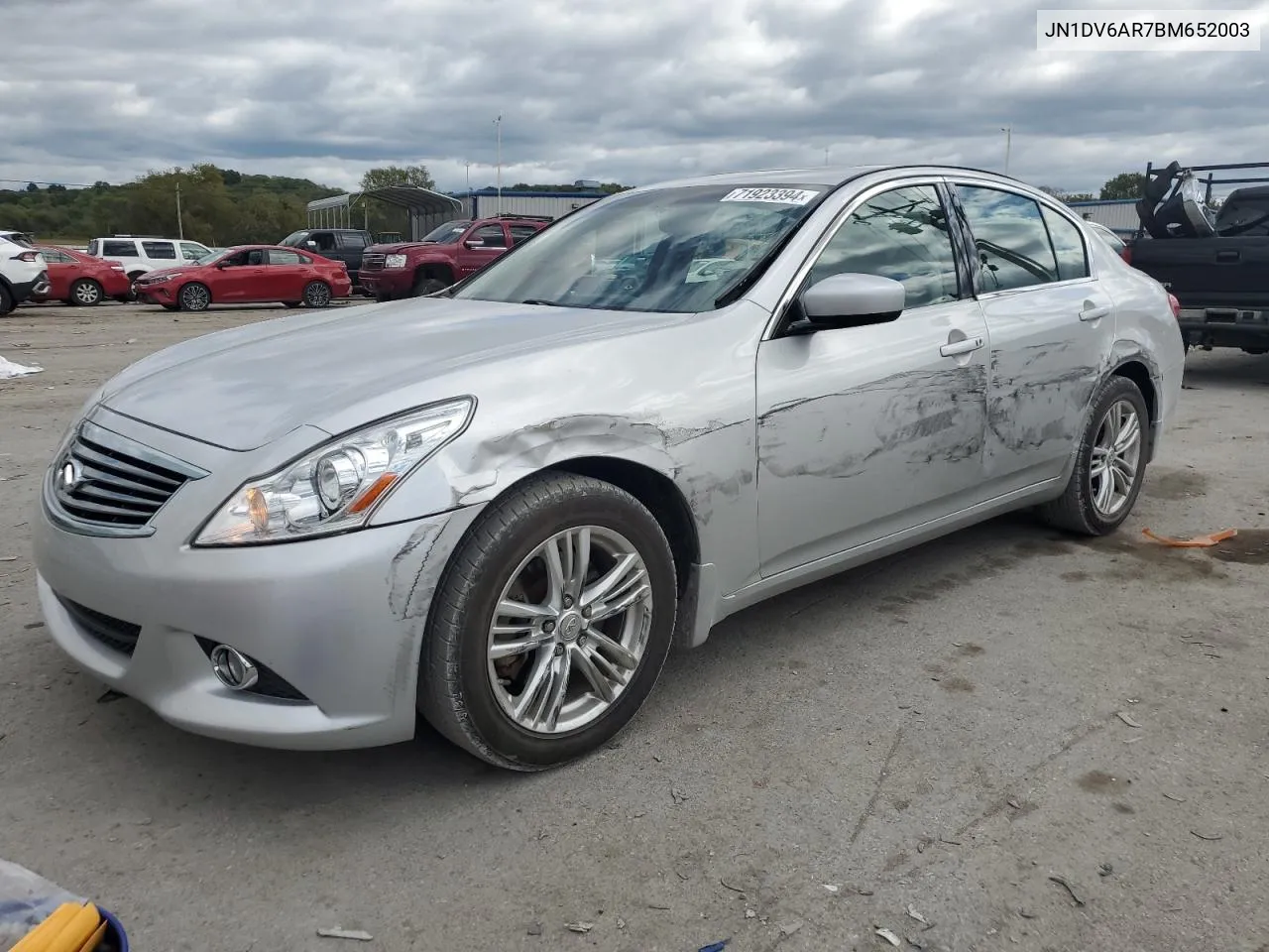 2011 Infiniti G25 VIN: JN1DV6AR7BM652003 Lot: 71923394