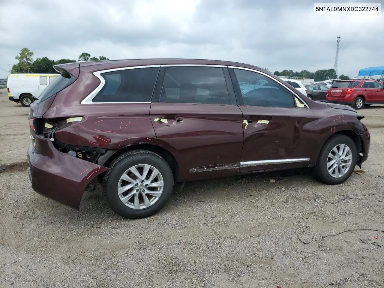 2013 Infiniti Jx35 VIN: 5N1AL0MNXDC322744 Lot: 65856534