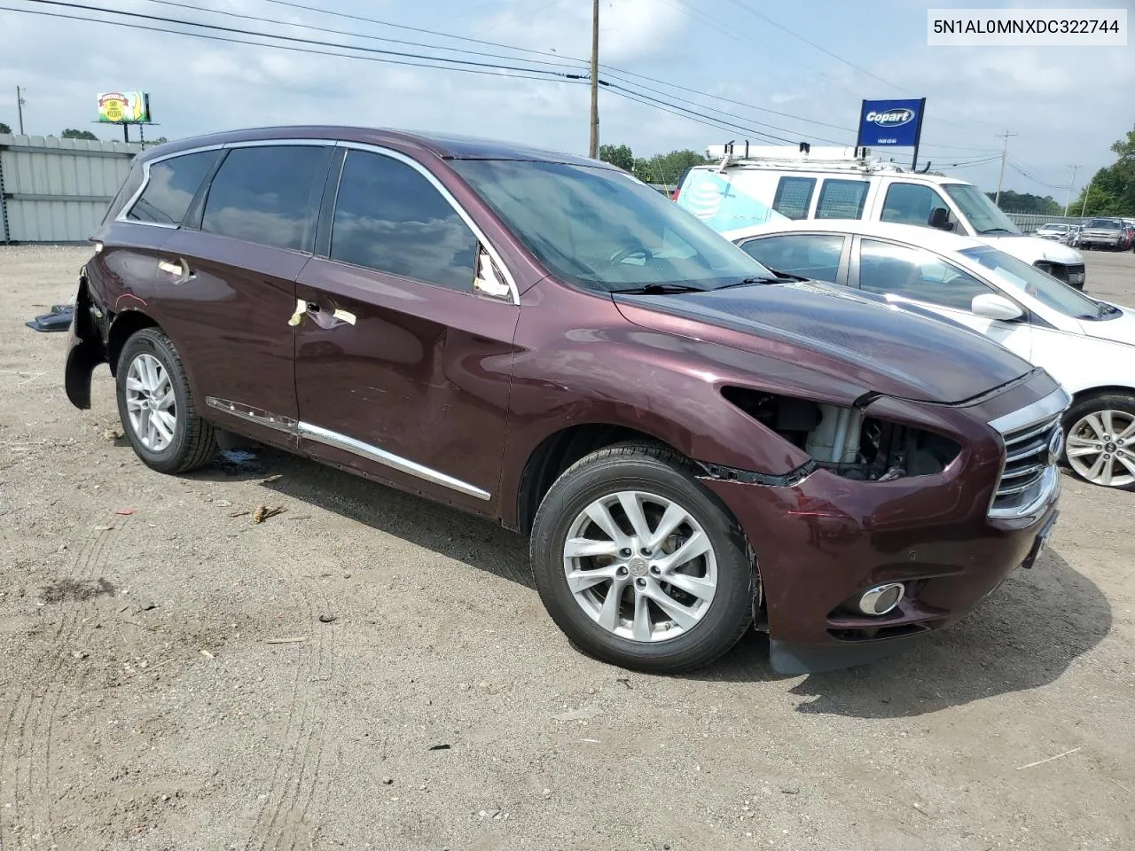 2013 Infiniti Jx35 VIN: 5N1AL0MNXDC322744 Lot: 65856534