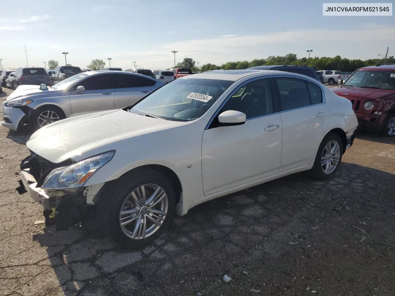 2015 Infiniti Q40 VIN: JN1CV6AR0FM521545 Lot: 62832054