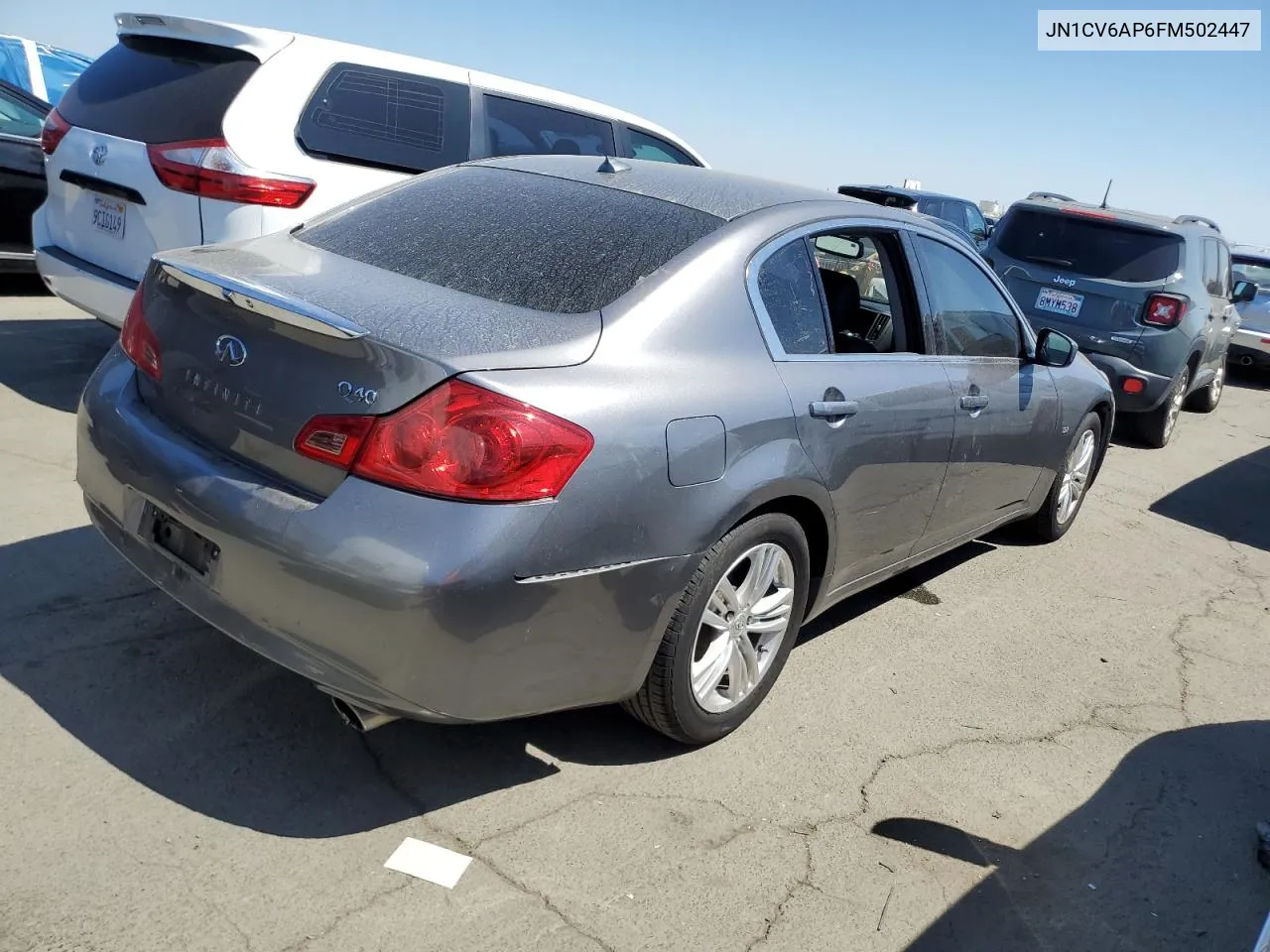 2015 Infiniti Q40 VIN: JN1CV6AP6FM502447 Lot: 68293484