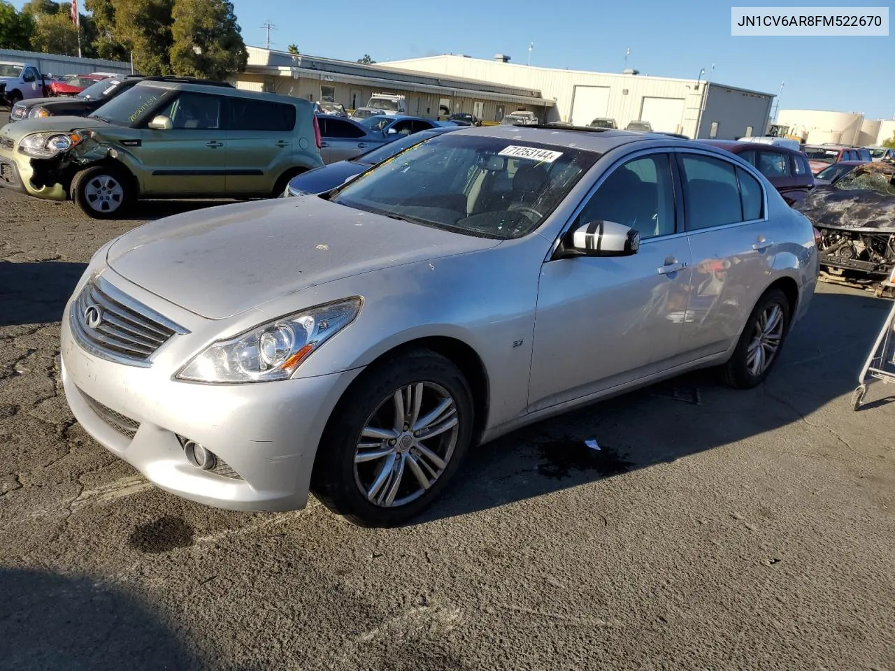 2015 Infiniti Q40 VIN: JN1CV6AR8FM522670 Lot: 71253144