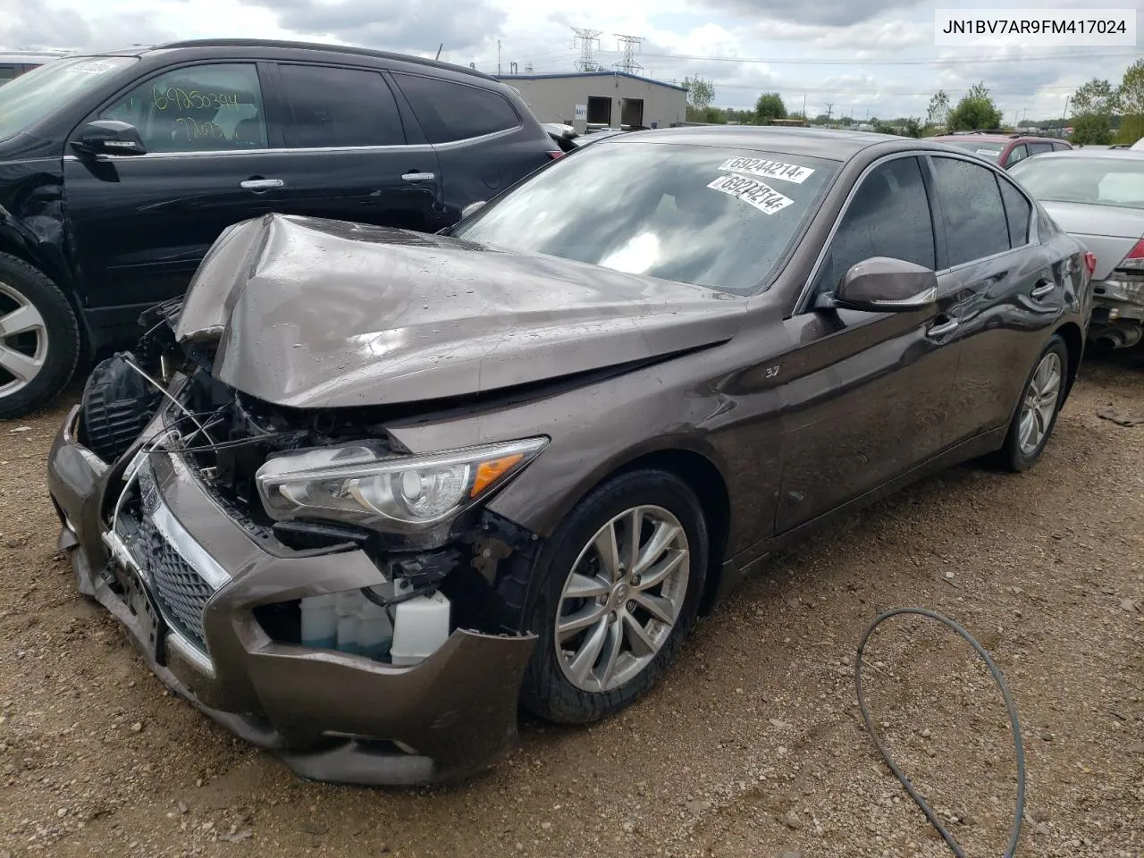 2015 Infiniti Q50 Base VIN: JN1BV7AR9FM417024 Lot: 69244214