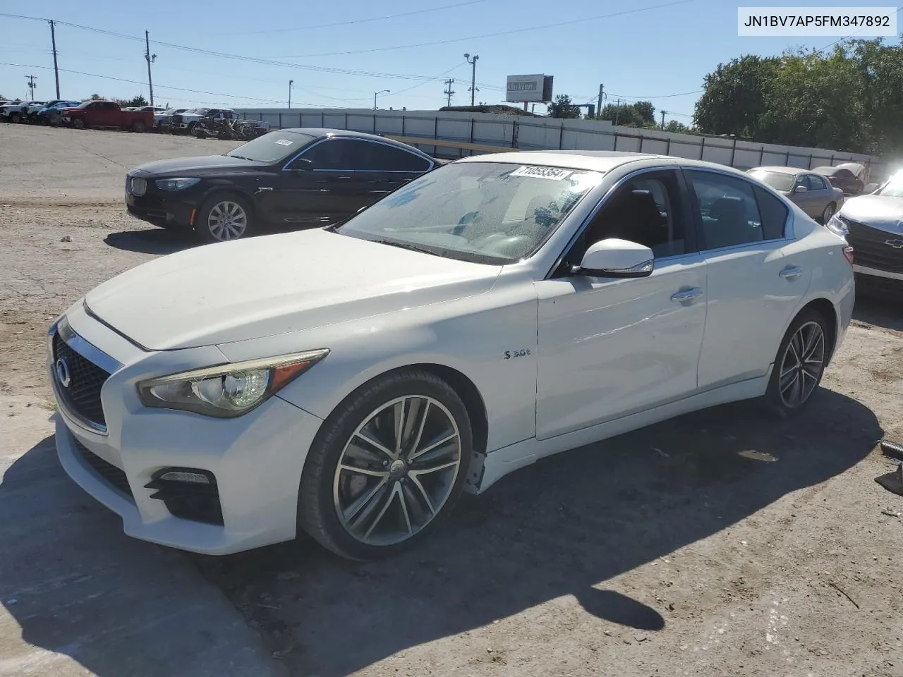 JN1BV7AP5FM347892 2015 Infiniti Q50 Base