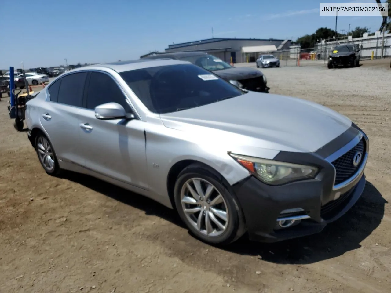 2016 Infiniti Q50 Premium VIN: JN1EV7AP3GM302156 Lot: 66902674