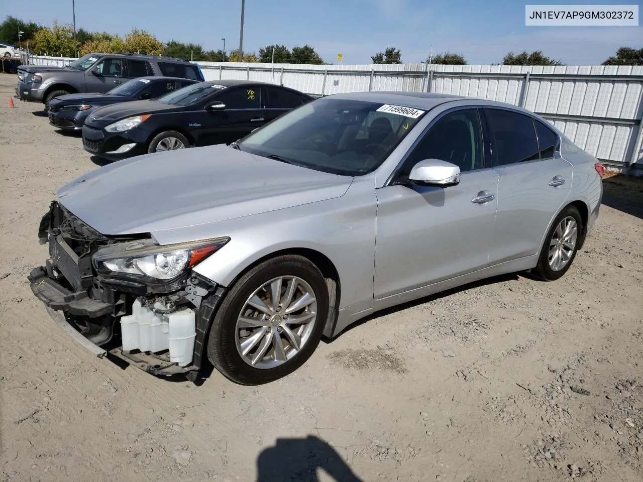 2016 Infiniti Q50 Premium VIN: JN1EV7AP9GM302372 Lot: 71599604