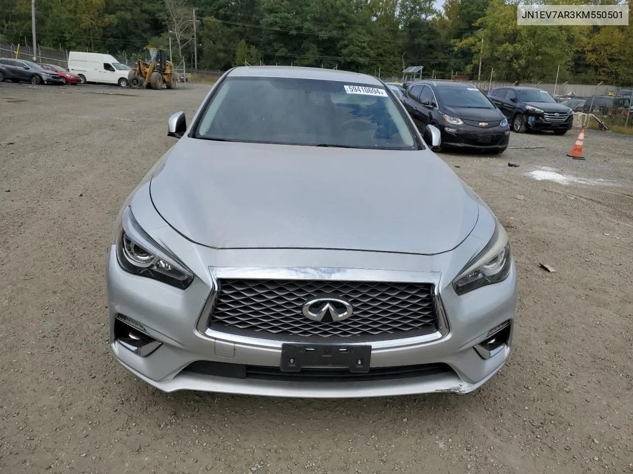 JN1EV7AR3KM550501 2019 Infiniti Q50 Luxe