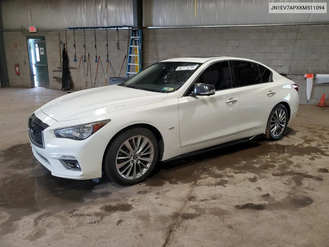 2019 Infiniti Q50 Luxe VIN: JN1EV7APXKM511094 Lot: 66777474