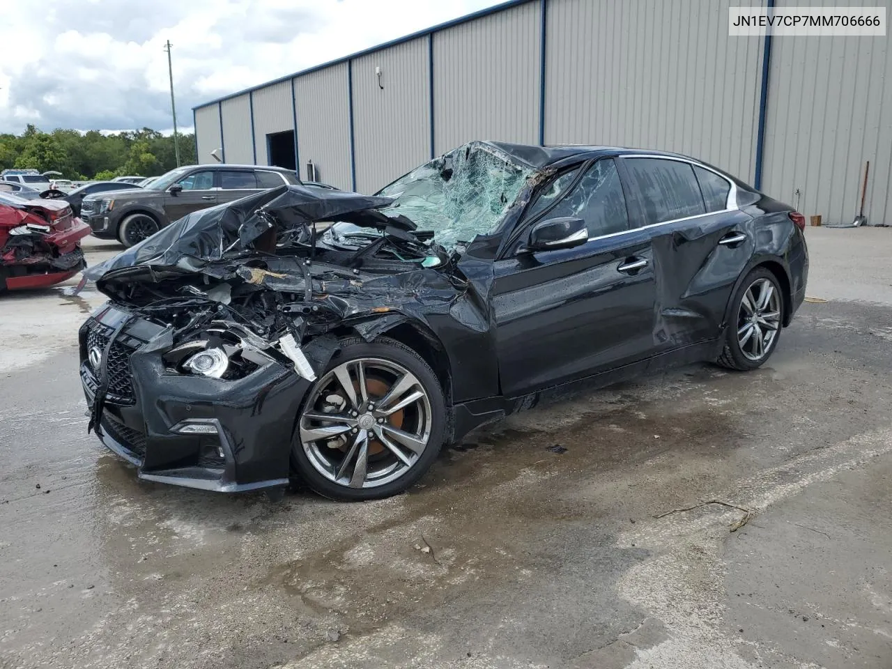 2021 Infiniti Q50 Sensory VIN: JN1EV7CP7MM706666 Lot: 71168874