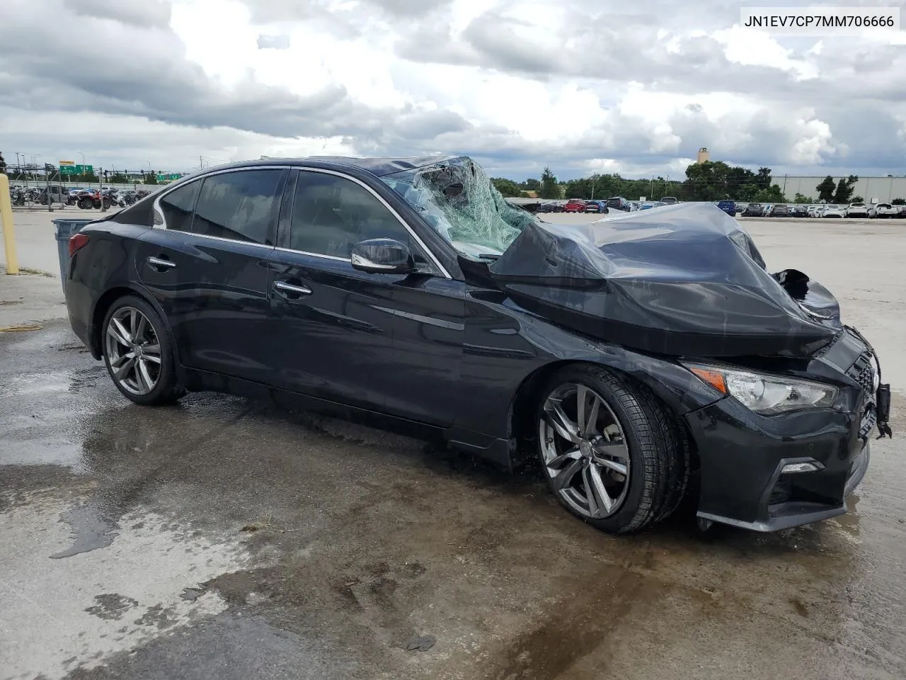 2021 Infiniti Q50 Sensory VIN: JN1EV7CP7MM706666 Lot: 71168874