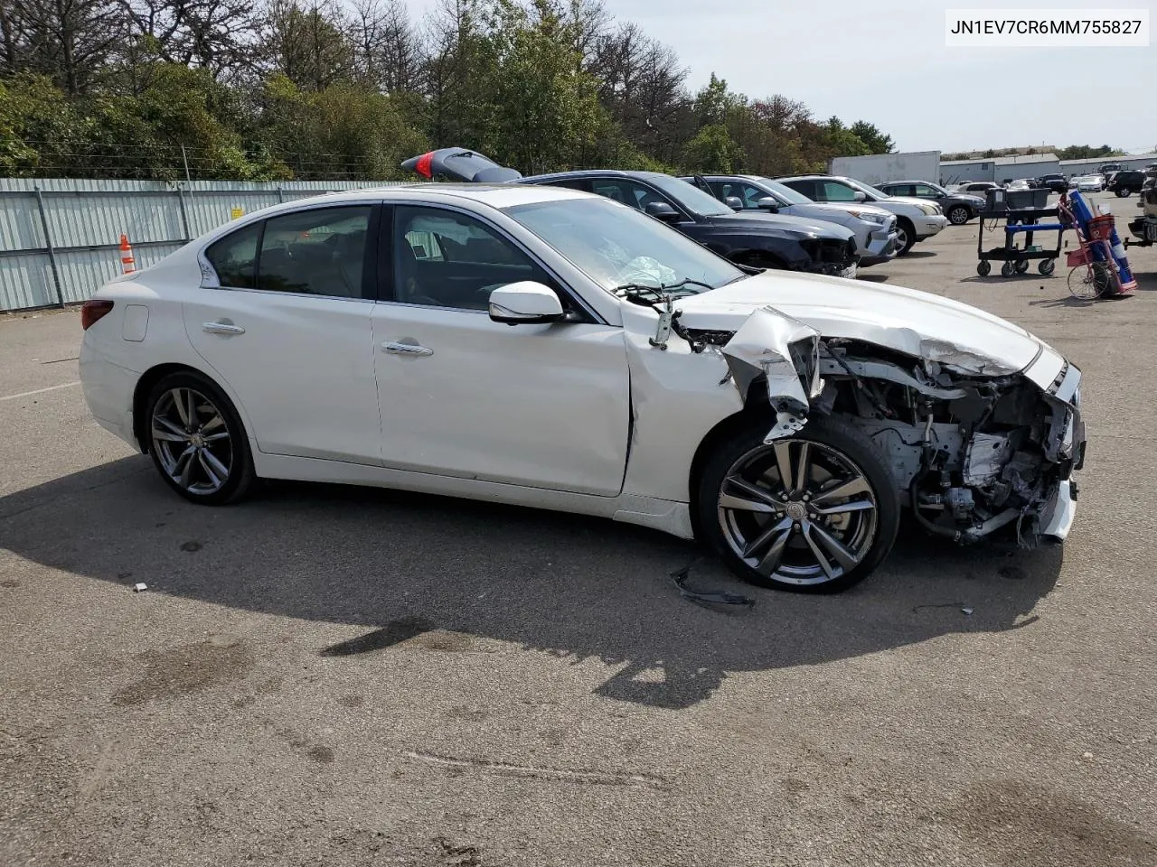 2021 Infiniti Q50 Sensory VIN: JN1EV7CR6MM755827 Lot: 71322274