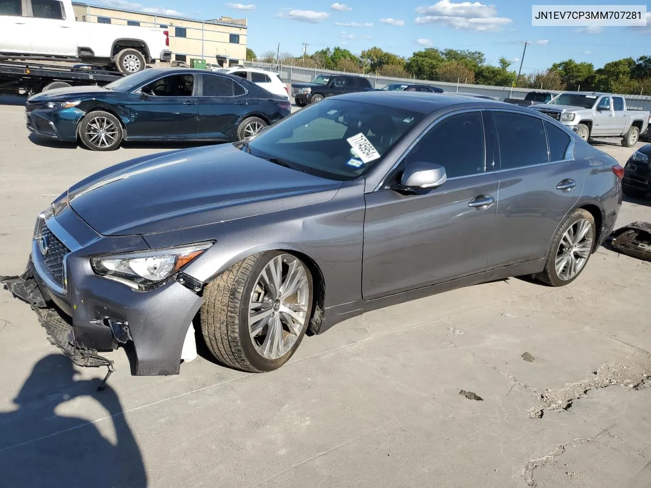 2021 Infiniti Q50 Sensory VIN: JN1EV7CP3MM707281 Lot: 71745954