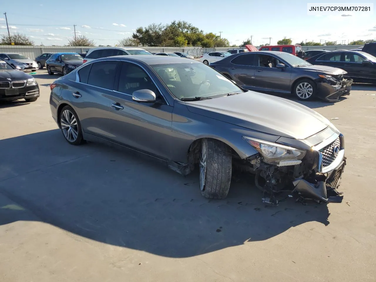 2021 Infiniti Q50 Sensory VIN: JN1EV7CP3MM707281 Lot: 71745954