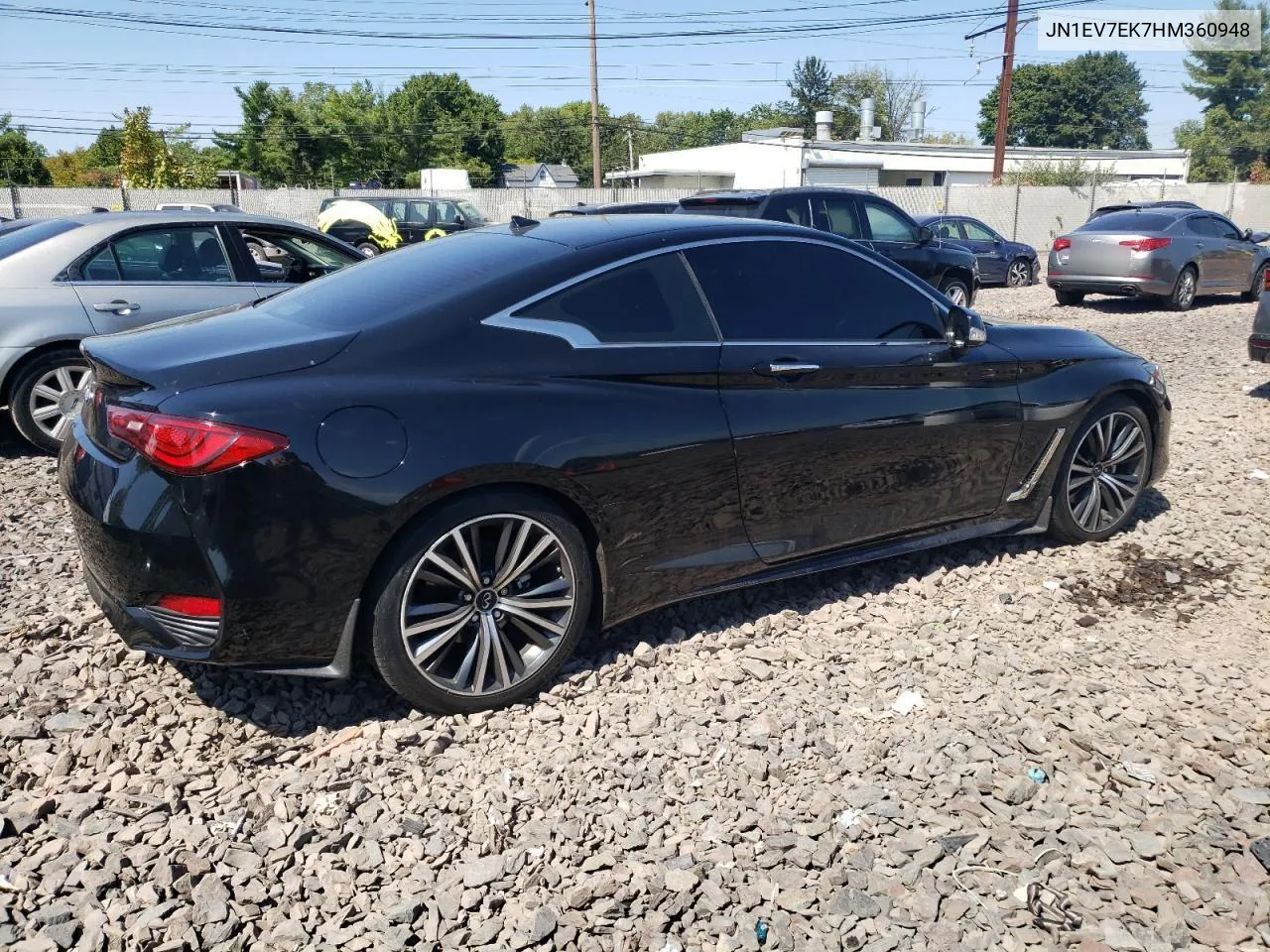 2017 Infiniti Q60 Premium VIN: JN1EV7EK7HM360948 Lot: 70144484