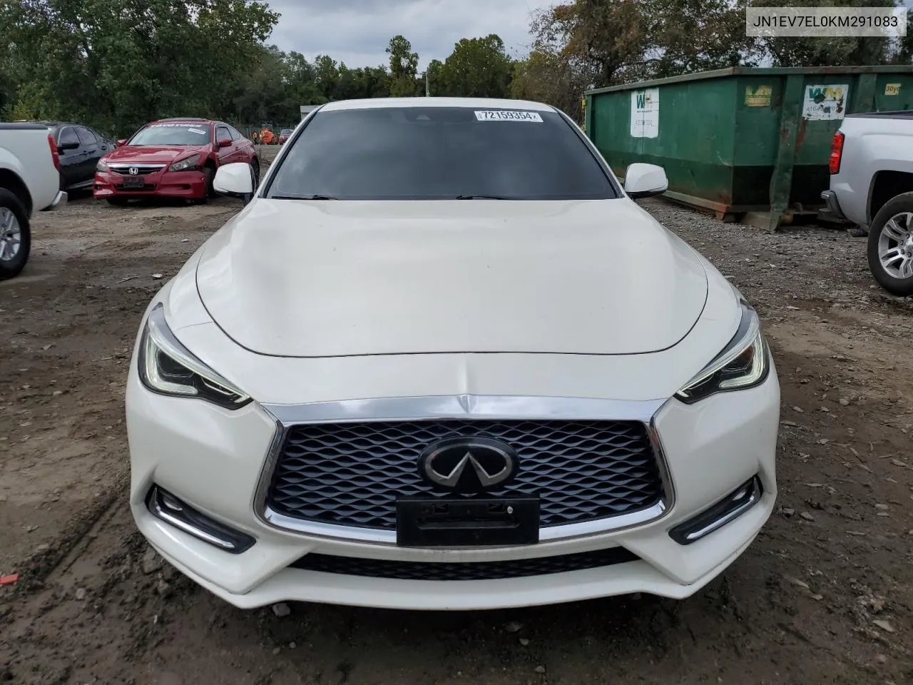 2019 Infiniti Q60 Pure VIN: JN1EV7EL0KM291083 Lot: 72159354