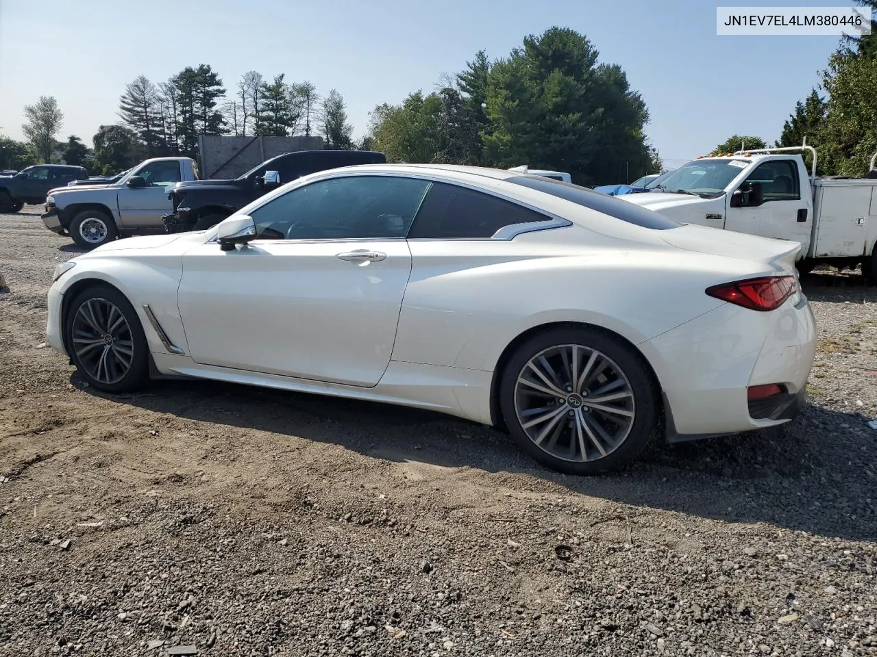 2020 Infiniti Q60 Pure VIN: JN1EV7EL4LM380446 Lot: 70471414