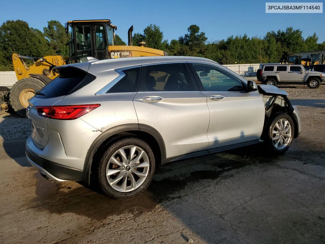 2021 Infiniti Qx50 Luxe VIN: 3PCAJ5BA3MF114540 Lot: 71068444