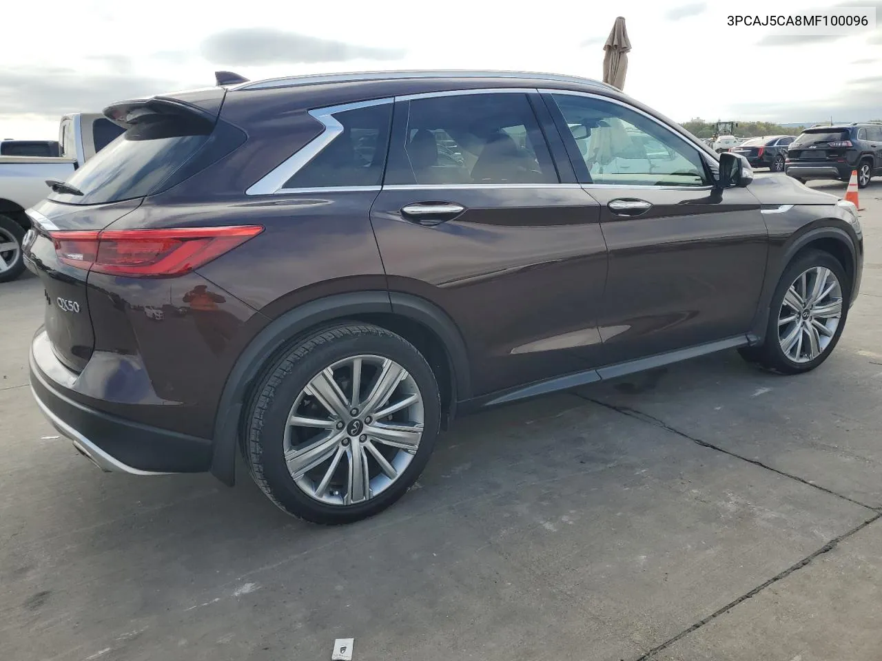 2021 Infiniti Qx50 Essential VIN: 3PCAJ5CA8MF100096 Lot: 71441374