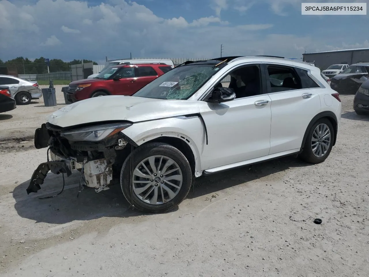 2023 Infiniti Qx50 Luxe VIN: 3PCAJ5BA6PF115234 Lot: 68912364