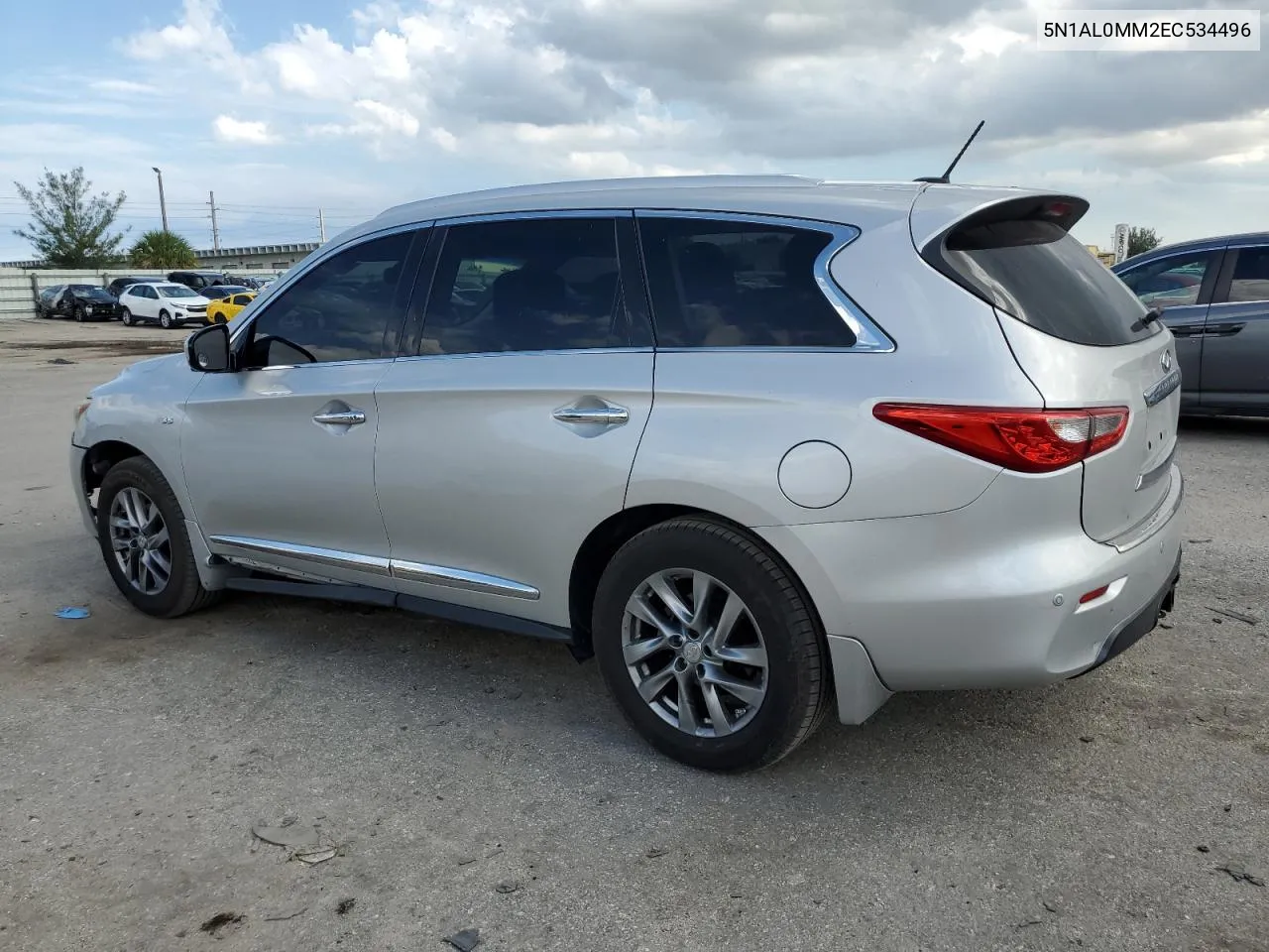 2014 Infiniti Qx60 VIN: 5N1AL0MM2EC534496 Lot: 72000534