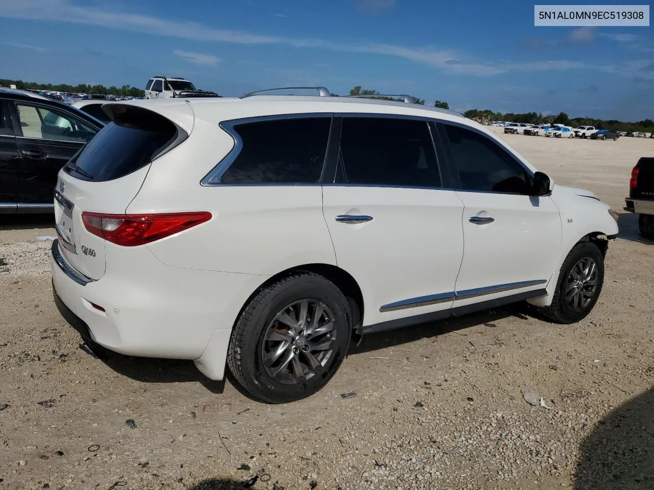 2014 Infiniti Qx60 VIN: 5N1AL0MN9EC519308 Lot: 72213004