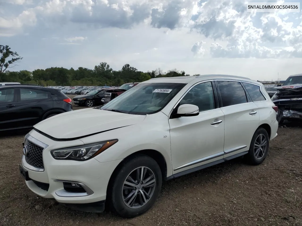 2016 Infiniti Qx60 VIN: 5N1AL0MMXGC504536 Lot: 71763804