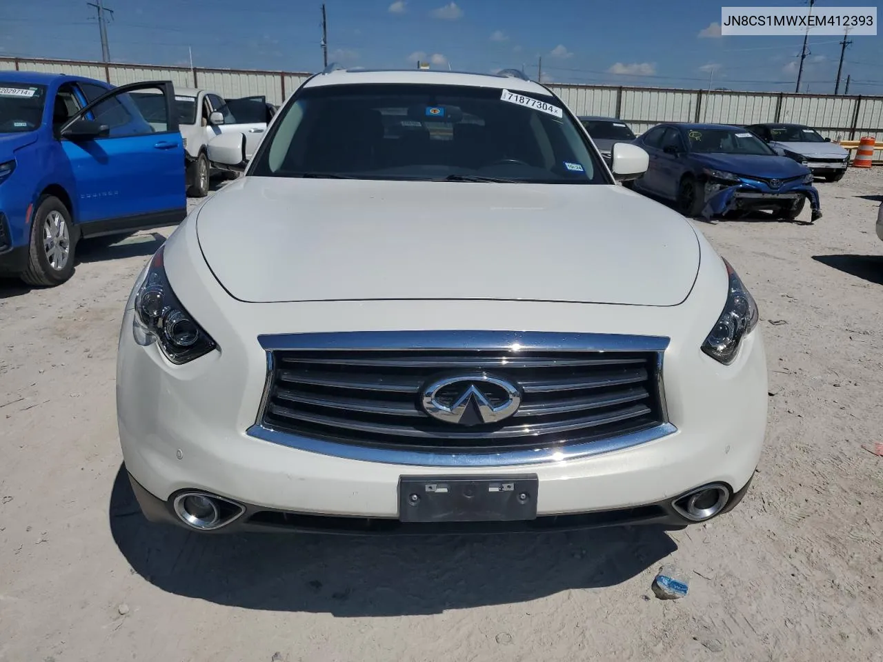 2014 Infiniti Qx70 VIN: JN8CS1MWXEM412393 Lot: 71877304