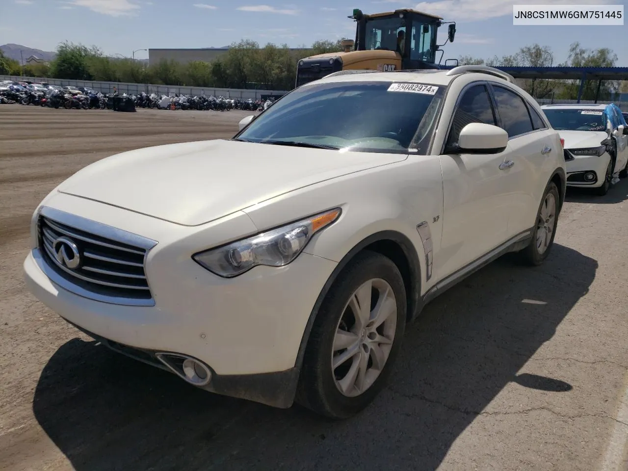 2016 Infiniti Qx70 VIN: JN8CS1MW6GM751445 Lot: 38082974