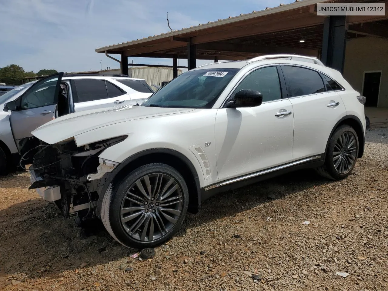 2017 Infiniti Qx70 VIN: JN8CS1MU8HM142342 Lot: 70697564