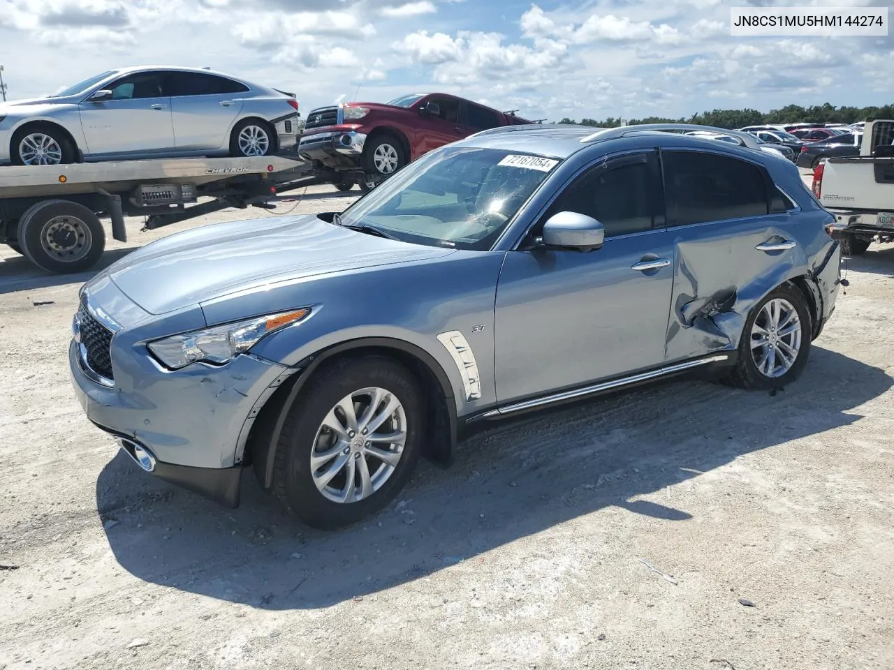 2017 Infiniti Qx70 VIN: JN8CS1MU5HM144274 Lot: 72167054