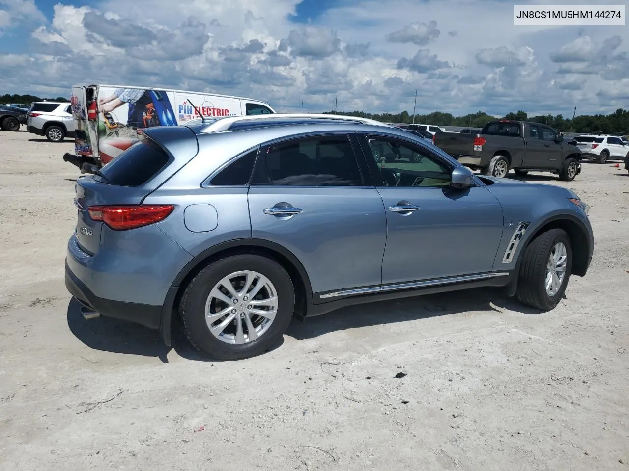 2017 Infiniti Qx70 VIN: JN8CS1MU5HM144274 Lot: 72167054