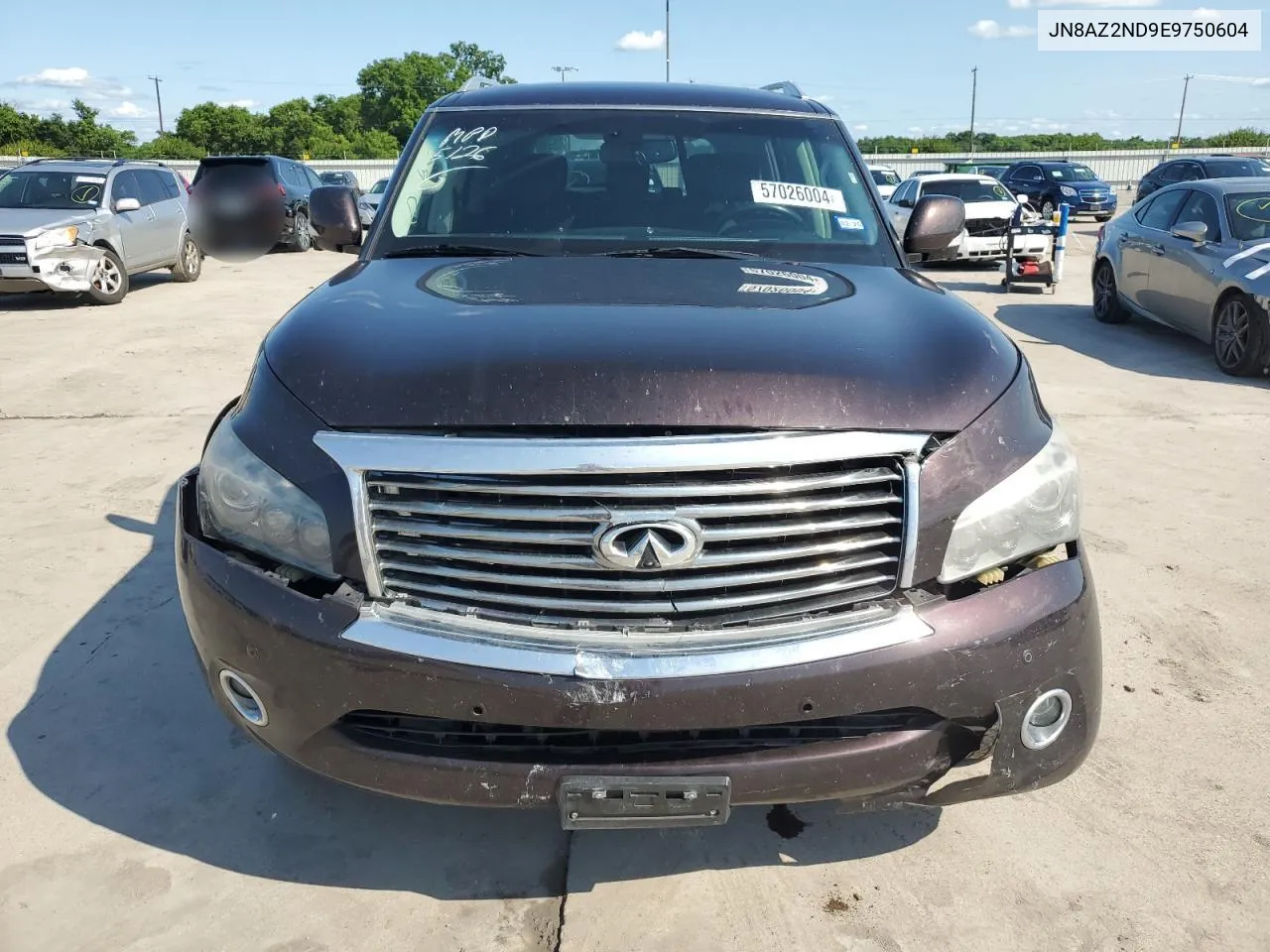 2014 Infiniti Qx80 VIN: JN8AZ2ND9E9750604 Lot: 57026004