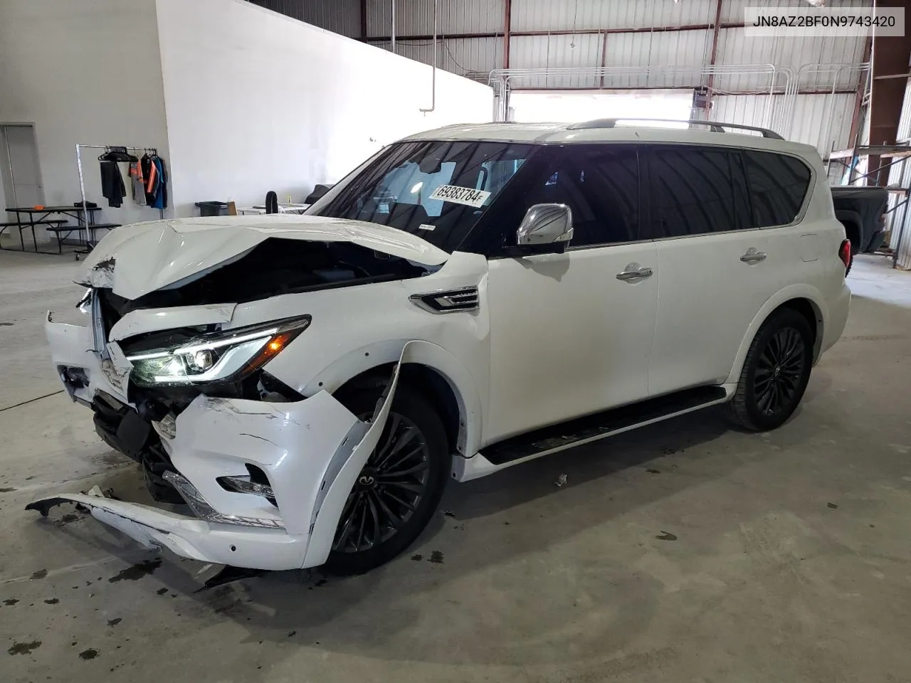 2022 Infiniti Qx80 Sensory VIN: JN8AZ2BF0N9743420 Lot: 69383784