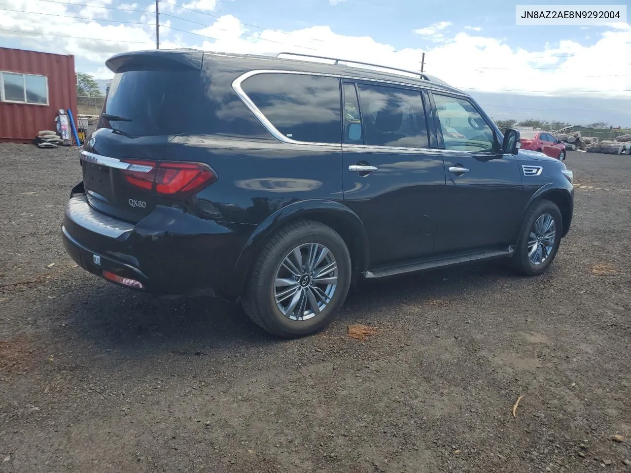 2022 Infiniti Qx80 Luxe VIN: JN8AZ2AE8N9292004 Lot: 72081294