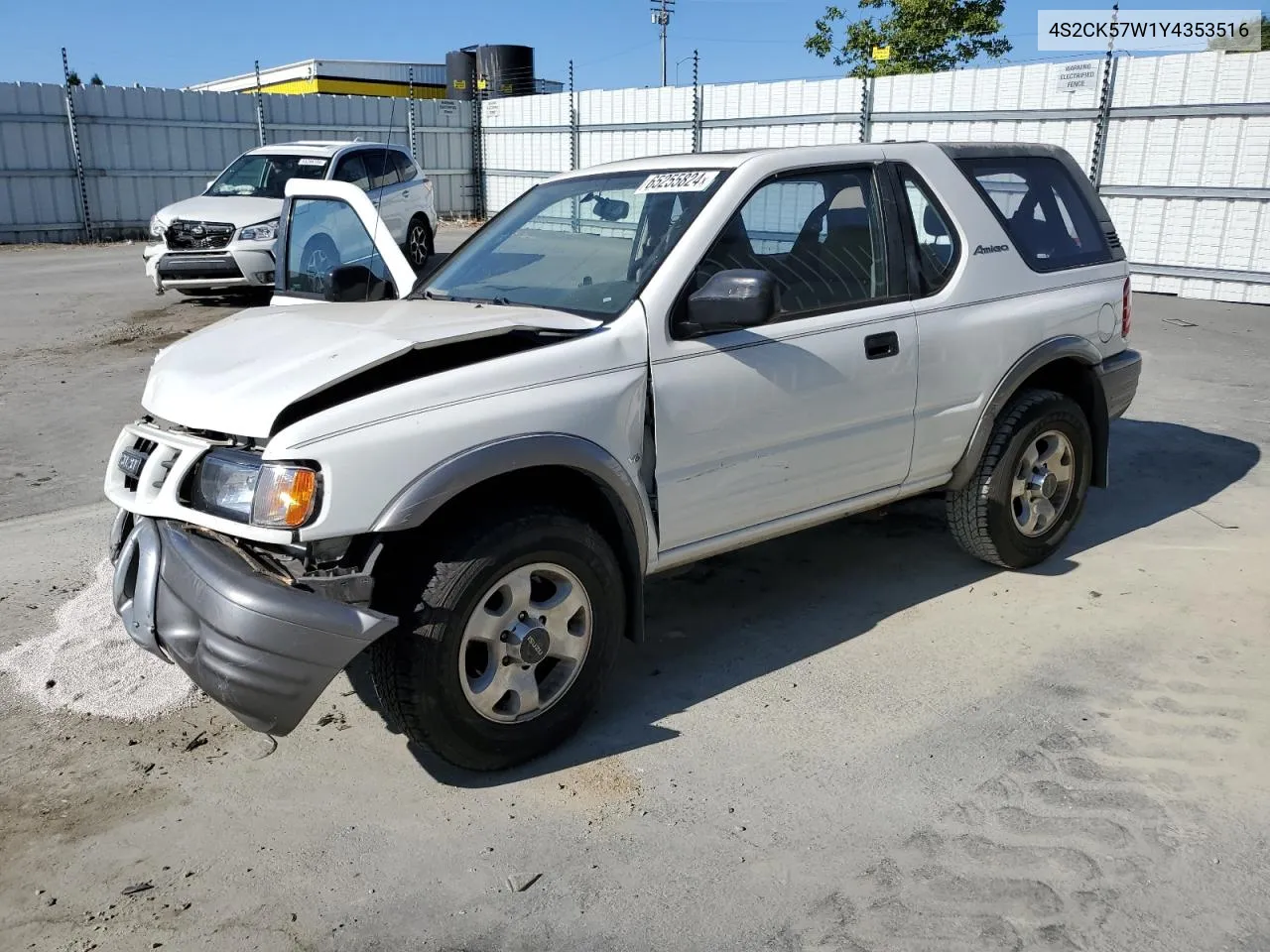 2000 Isuzu Amigo VIN: 4S2CK57W1Y4353516 Lot: 65255824