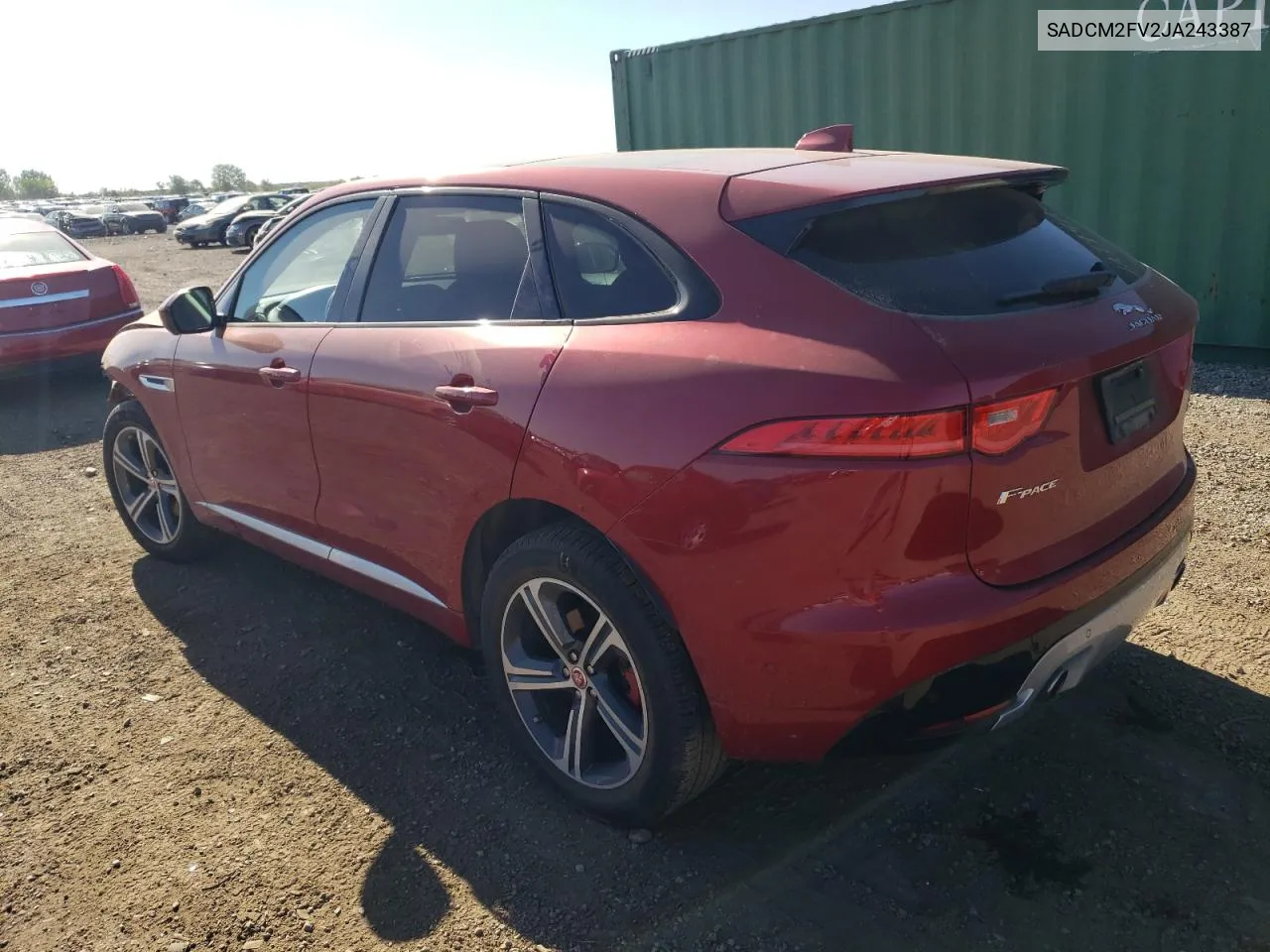 SADCM2FV2JA243387 2018 Jaguar F-Pace S