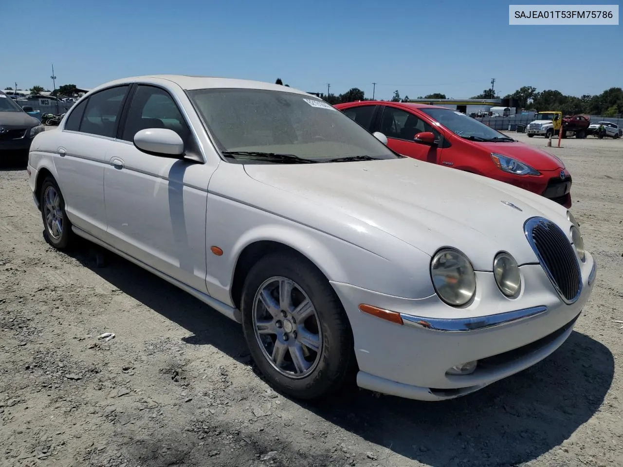 2003 Jaguar S-Type VIN: SAJEA01T53FM75786 Lot: 62191844