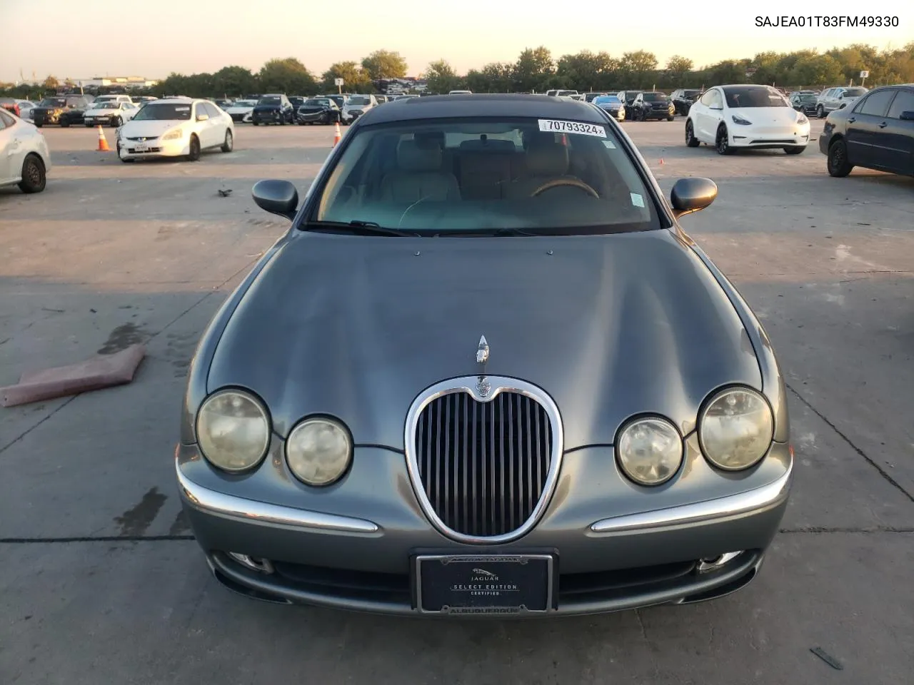 2003 Jaguar S-Type VIN: SAJEA01T83FM49330 Lot: 70793324