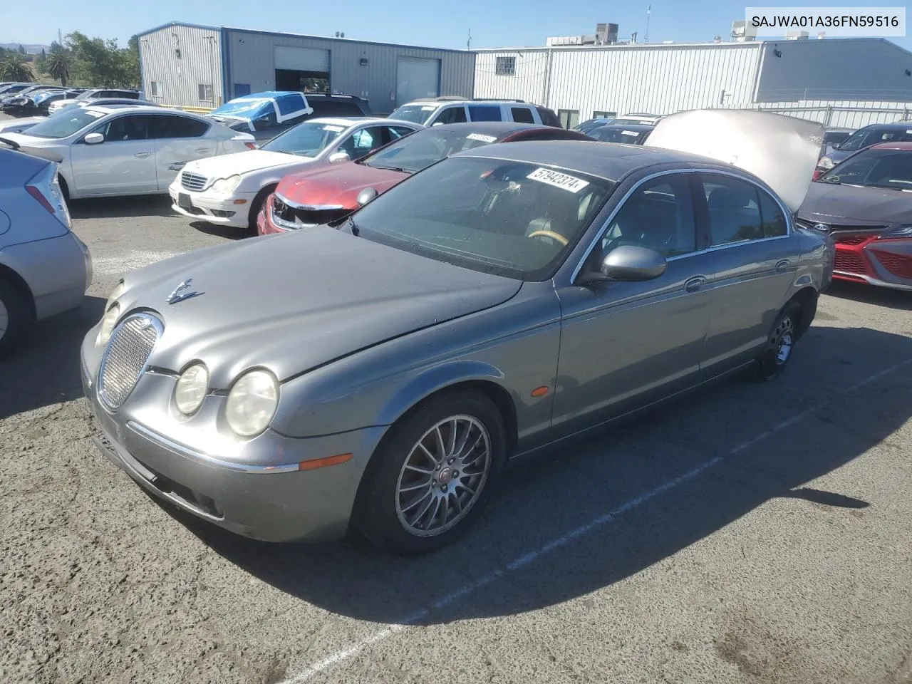 2006 Jaguar S-Type VIN: SAJWA01A36FN59516 Lot: 57942374