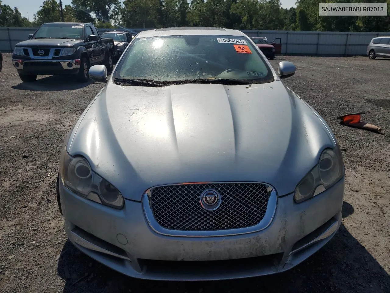 2011 Jaguar Xf VIN: SAJWA0FB6BLR87013 Lot: 70584684