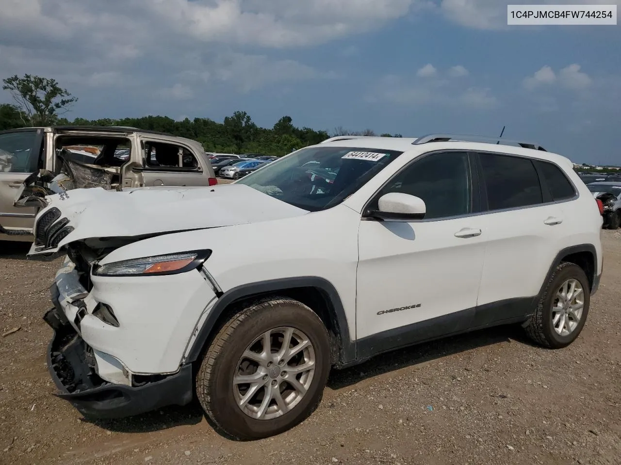 2015 Jeep Cherokee Latitude VIN: 1C4PJMCB4FW744254 Lot: 64412414